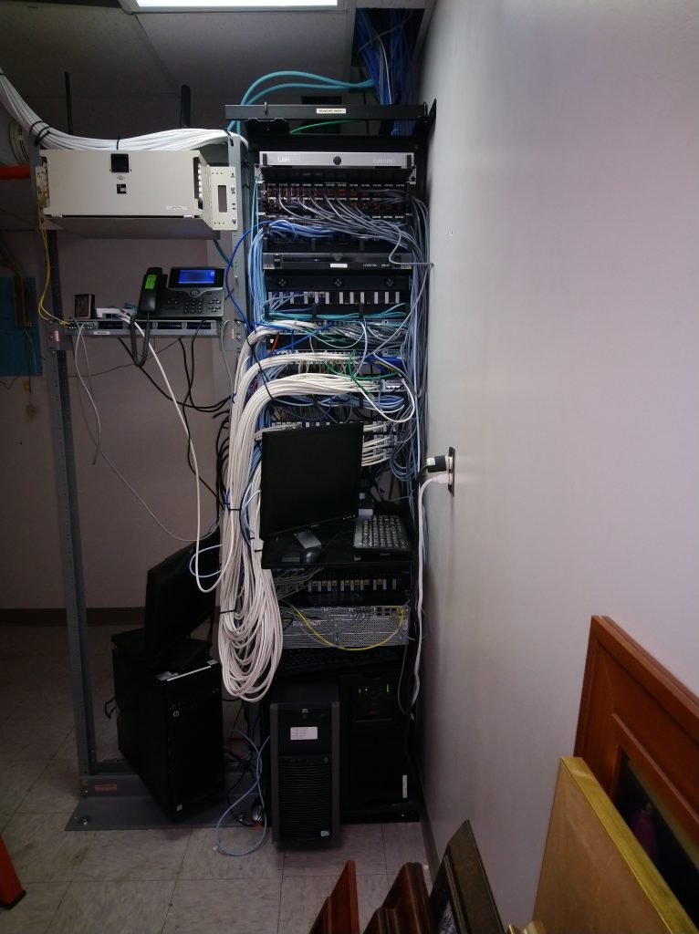 Network rack before rehab