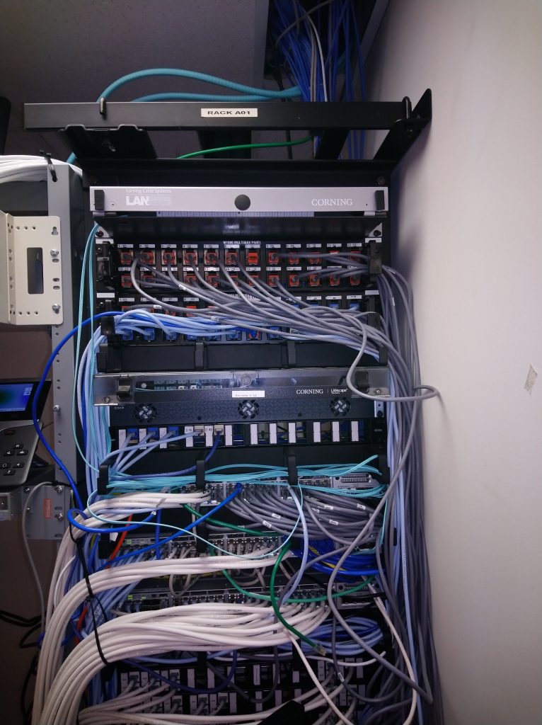 Network rack before rehab